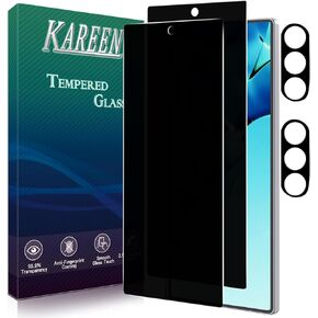 KAREEN 2+2 Pack Privacy Screen Protector for Samsung Galaxy Z Fold 6 + Camera Lens Protectors, Anti Spy Private Tempered Glass Film, Anti Scratch, Bubble Free