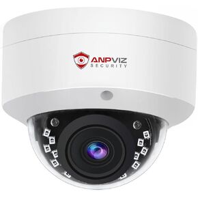 Anpviz 6MP PoE IP Dome Camera with Mic/Audio, Smart Human/Vehicle Detection IP Security Camera Outdoor, 98ft IR Night Vision, IP66 Weatherproof, 2.8mm Wide Angle, Metal Housing IPC-D260W-S (Not PTZ)