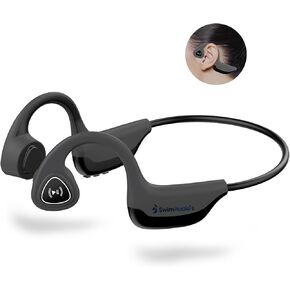 Bone Conduction Bluetooth Headphones, Open Ear Bone Headphones, Wireless Conduction Headphones with Mic for Running, Bicycling, Hiking, Yoga