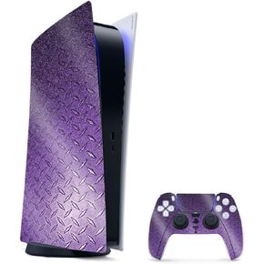 MightySkins Glossy Glitter Gaming Skin for PS5 / Playstation 5 Bundle - Gold Chips | Durable High-Gloss Glitter Finish | Easy to Apply and Change Style | Made in The USA