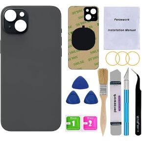OEM Rear Back Glass Replacement for iPhone 15 Plus 6.7-inches with Reparing Tool Kit (Pink)