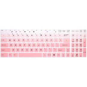 Silicon Keyboard Cover for MSI 15.6 inch GL62M GF62 GP62 GT62VR GE63VR GP63 GS63VR WS60 WS63VR,17.3 inch GS75 GE75 GF75 GL72 GP72MX GS73 GE73VR GS73VR GT73 GT73VR GV72 GT72 GT72S Laptop-Gradient Pink