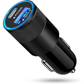 USB C Car Charger 38W Fast Charging Car Adapter 2-Port PD&Quick Charger Cigarette Lighter Type C Car Plug Compatible iPad Air 5th/4th Generation, iPhone 14/13/13 pro max/12,MacBook Air,Galaxy S23 S22