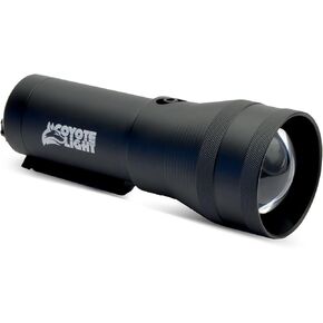 HME COYOTE LIGHT Pro Durable Lightweight Portable Adjustable Intensity Rechargeable Night Vision Hunting Flashlight | Batteries, Case, Handle, 1" Scope Mount & Charger Included, White LED