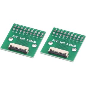MECCANIXITY FFC FPC PCB Converter Board 18 Pin 0.5mm Pitch to DIP 2.54mm Single Side for LCD 3D Printer Camera DVD TV Laptop Pack of 2