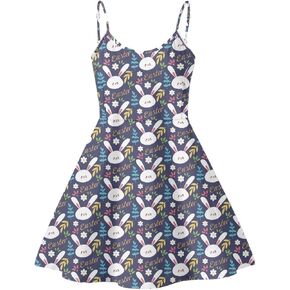 Coloranimal Women's Summer Sleeveless Casual Swing Dresses with Loose Fit Beach Sundress