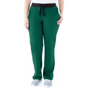 Women's Varick Six Pocket Midrise Straight Leg Scrub Pant in Hunter, L in Kuwait