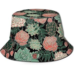 Tropical Hawaii Bucket Hat Sun Beach Packable Fishman Hat for Outdoor Camping Fishing