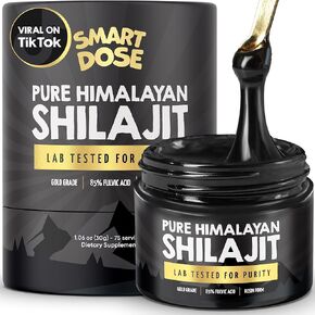 Pure Himalayan Shilajit Resin - Over 85% Fulvic Acid & Large Jar w/ 125 servings - Probably The Purest Shilajit on The Market - US Lab tested for Authentic & Natural Himalayan Organic