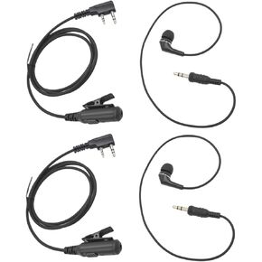 Walkie Talkie Ear Piece to 3.5 Aux Earphone Two Way Radio Headset Ptt Mic Earpiece for Baofeng 2 Pins UV-5R BF-F8HP BF-888S Retevis H-777 RT21 RT22 Arcshell AR-5(2Pack) (Air Tube Pattern)