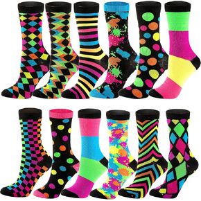 JOYIN 12 Pairs Christmas Holiday Warm Soft Cotton Socks Set for Christmas for Winter Christmas, Holiday or Birthday Gift