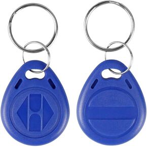 LIBO RFID Keychains 125KHz T5577 NFC Token Proximity ID Access Control Key Fob Tags Card Programable Blue Color