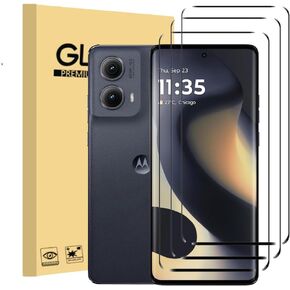 3 Pack Motorola Edge 5G 2024 Tempered Glass Screen Protector Compatible with Moto Edge 2024 Screen Protector Motorola Edge 2024 6.6" Glass Protector 9H Hardness HD Clear Anti-Scratch No Bubble