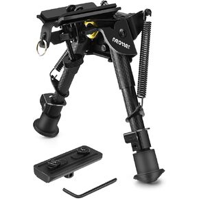 Neotter Carbon Fiber Tiltable Bipod with M-Rail Adapter (6-9 Inches)