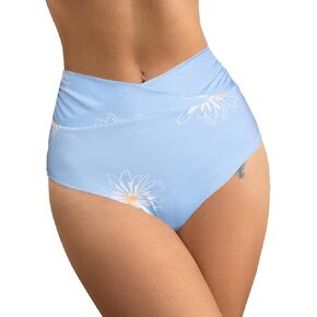 SherryDC Women's High Waisted V Cut Bikini Bottoms Twist Bathing Suit Swimsuit Bottoms