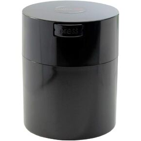 1/2 LB – Patented Airtight Container | Multi-use Vacuum Container Works as Smell Proof Containers for Ground Coffee and Coffee Bean Containers. Black Cap and Body