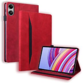 Case for Xiaomi Redmi Pad Pro case12.1 inch 2024, Xiaomi Poco Pad case with Stand Function. Xiaomi Poco Pad Tablet case is Shockproof. Xiaomi Redmi Pad Pro 12.1 case with Card Holder. Red
