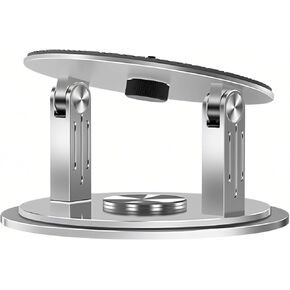 Vaydeer Desktop Projector Stand Aluminum Table Projector Mount Base Ball Head Angle 360° Rotation Adjustable with 1/4" Screw for Most Projectors Home Office Studio, Silver