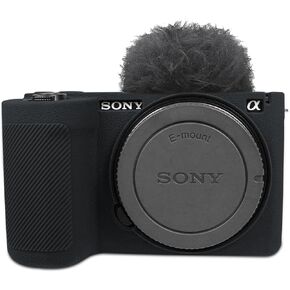 حافظة كاميرا سهلة الغطاء لهاتف Sony ZV-E10 II، حقيبة حمل سفر من السيليكون الناعم ZVE10 II غطاء واقٍ لجلد الجسم وغطاء كاميرا DSLR (أبيض) in Kuwait