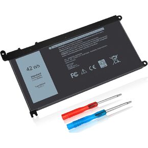 WDXOR WDX0R Laptop Battery Compatible with Inspiron 15 5565 5567 5568 5570 5578 7560 7570 7569 7579 Inspiron 13 7368 7378 5368 5378 5379 Inspiron 17 5765 5767 5770 [11.4V 42WH]