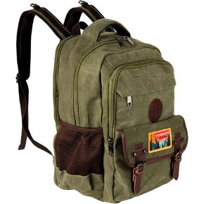 Ama Dablam Original Canvas Backpack | 18" Laptop Pocket | XL Size - 30L | Many Pockets | Durable Zippers