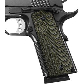 Cool Hand 1911 G10 Grips, Full Size (Government/Commander), Black Screws Included, Big Scoop, Ambi Safety Cut, New Generation OPS Texture, OD/Green, H1-JV-21