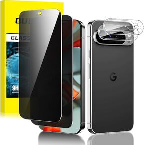 2+2 Pack for Google Pixel 9 Pro XL Privacy Screen Protector + Camera Lens Protector, 9H Anti-Spy Tempered Glass, Easy Installation, High Sensitivity, Case Friendly