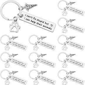 24 PCS Veterinarian Gift Veterinarian Keychain Appreciation Gift for Medical Veterinary Practitioner Vet Keychain Vet Tech Appreciation Gift Veterinary Technician Jewelry Veterinary Graduation Gift