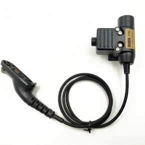 U94 PTT System Compatible with Peltor Comtac and Compatible with Motorola APX6000 (Military/NATO-US Wired)