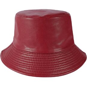 MILAKOO Pu Leather Bucket Hat for Unisex Reversible Fishing Cap Metallic Retro 80s 90s Fisherman Hat in Saudi Arabia
