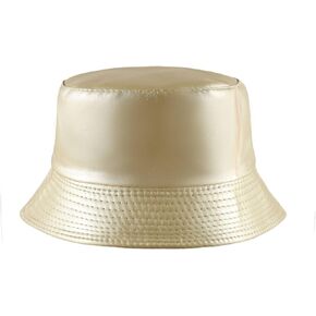 MILAKOO Pu Leather Bucket Hat for Unisex Reversible Fishing Cap Metallic Retro 80s 90s Fisherman Hat