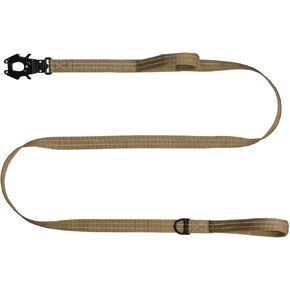 ICEFANG Tactical Dog Leash,K9 Training Walking Bungee Lead with Double Handle,Heavy Duty Metal Clasp,Hands Free D-Ring for Medium Large Breed (4ft, Gray)
