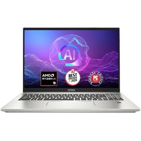 MSI Prestige A16 AI+ (2024) 16" QHD+ Business Laptop: AMD Ryzen AI 9-365, Radeon Graphics, 32GB LPDDR5x, 1TB NVMe SSD, Type-C, WiFi 7, Win 11 Home: Urban Silver A3HMG-016US