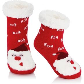 Century Star Toddler Girls Boys Christmas Socks with Grips Cotton kids Slipper Socks Baby Winter Non Slip Fuzzy Socks