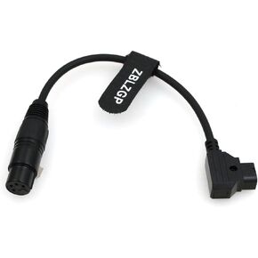 D-tap Male to XLR 4-pin Female Power Cable for Blackmagic URSA Mini Pro 4.6K Camera LVM-170A Tvlogic Monitor Roland EDIROL R88 (Coiled Cable)