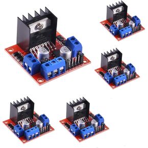 5PC L298N Motor Driver Board Module Stepper H-Bridge DC Motor Smart Car Robot for Arduino Intelligent Car Power UNO MEGA R3 Mega2560
