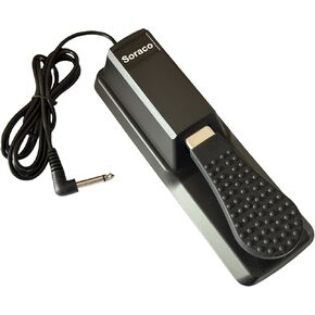 Sustain Pedal Univerdal for Keyboard with Polarity Switch for Yamaha Casio Roland Korg Behringer Moog Piano Midi Electronic keyboards Style Piano Foot Pedal (Upgrade Version)