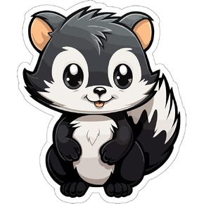 Skunk Sticker Decal Vinyl Small Waterproof for Water Bottle Mug Passport Book Scrapbook Notebook Laptop Tumbler Skateboard Computer Phone Size Funny Gift Car Stickers ID44990