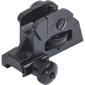 A2 Rear Sight - Picatinny Iron Sights with All Metal Construction - Two Aperture Sight for Close and Precision Targets - Designed to Mount on a Picatinny Rail