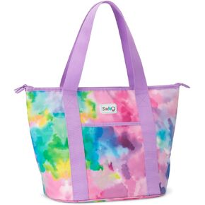 Swig Life Zippi Cooler, Insulated Cooler Bag, Collapsible Soft Cooler Tote Bag with Zipper, Large Insulated Tote Bag, Waterproof Beach Cooler for Drinks, BPA Free Food Safe Travel Cooler