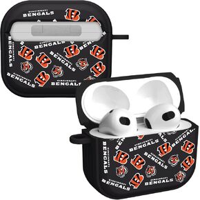 GAME TIME Cincinnati Bengals HDX Case Cover Compatible with Apple AirPods Gen 3 (Classic)