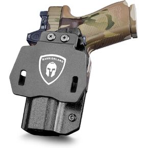 WARRIORLAND G23 Holster OWB Kydex Holster Optics Cut Fit G23 Gen 1-5 Pistol, Outside Waistband Open Carry G23 Gen 5 Holster with 1.75 Inch Paddle, Adj. Retention, Right Hand/Left Hand