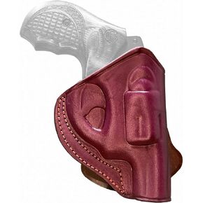 Cardini Leather | Premium OWB Leather Paddle Holster for Concealed Carry | J Frame Holster, S&W 642 Holster, for Ruger SP101 Holster, Taurus 605 Holster, for Ruger LCR Holster, 38 Special Holster