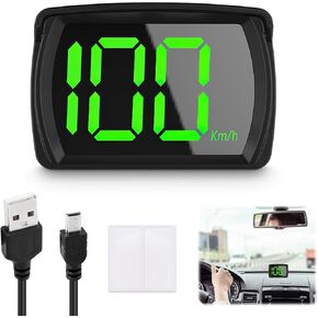 Car HUD Car Digital Speedometer, New Speedometer GPS Speed Meter Sturdy MPH Headup Display KM/H Vehicle Odometer Trip Meter with LED Display Car Accessories for Car Truck SUV Motorcycle All Vehicles in Kuwait