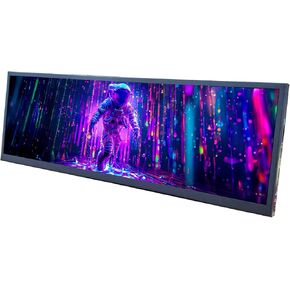 VSDISPLAY 12.7 Inch 2880x864 2K Stretched Bar LCD Screen Monitor with Mini HD-MI/USB Tpye-C/DP Video Input,as an Extra Display for Computer/Laptop
