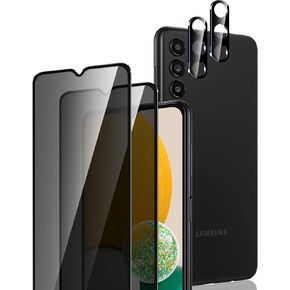LYWHL [2 Pack for Samsung Galaxy A13 5G Privacy Screen Protector with [2 Pack] Camera Lens Protector, Tempered Glass Anti-Spy 9H Hardness Film for Galaxy A13 5G 6.5 Inch, Anti Scratch Bubble Free