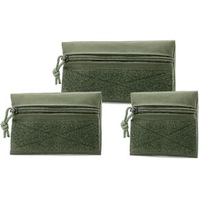 Qavctw 3 Pcs Tactical Admin Pouch Bag with Hook and Loop Tool Storage Bag Snack Pouch Candy Bag Hanging Pouches Backpack Accessory Pouch