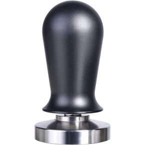 53mm Calibrated Espresso Tamper, Calibrated Coffee Tamper with Spring Loaded Wooden Handle Stainless Steel Flat Base, Professional Barista Espresso Hand Tamper