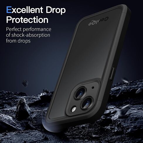 COOLQO Magnetic for iPhone 14 Plus Case [Compatible with MagSafe] iPhone 14 Plus Magnetic Case, Military Grade Drop Protection Shockproof Protective Phone Case Bumper Cover for iPhone 14Plus, Black in Saudi Arabia