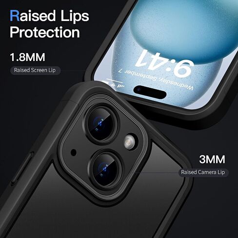 COOLQO Magnetic for iPhone 14 Plus Case [Compatible with MagSafe] iPhone 14 Plus Magnetic Case, Military Grade Drop Protection Shockproof Protective Phone Case Bumper Cover for iPhone 14Plus, Black in Saudi Arabia
